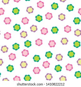 Abstract colorful flower vector pattern 