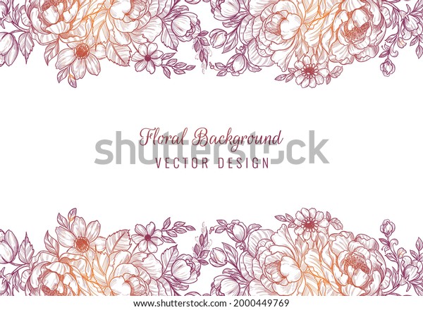 Abstract\
colorful flowers drawing and sketch\
background