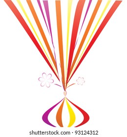 Abstract colorful flowers vector background