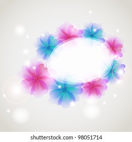 Abstract colorful flowers vector background