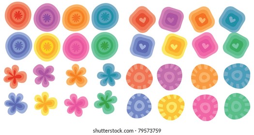 Abstract colorful flowery pattern