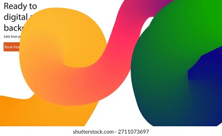 Fundo de gradiente de fluxo colorido abstrato para apresentações e marketing de projetos digitais