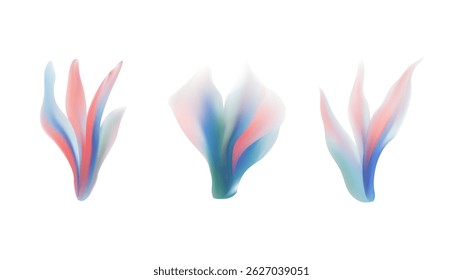 Abstrato Formas de Fluxo Coloridas em Matizes Suaves, Capturando a Essência da Arte Contemporânea