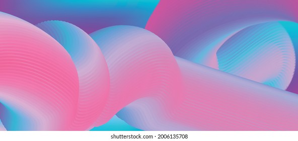 Resumen de la plantilla de fondo de onda de flujo colorido Vector