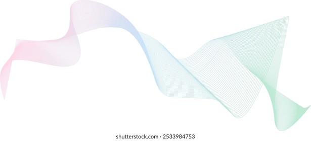 Abstract colorful flowing wave curved lines