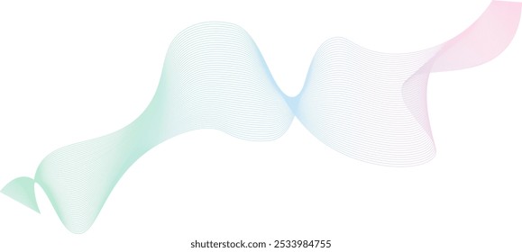 Abstract colorful flowing wave curved lines