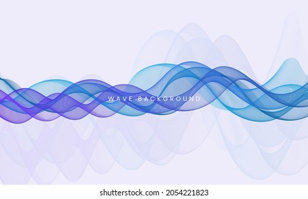 Abstract colorful flowing wave lines background. Modern motion smooth template design.