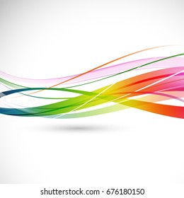 Abstract colorful flowing wave motion background for business technology presentation, Vector illustration 