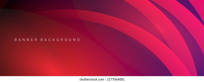 Abstract colorful flowing wavy lines stylish banner background vector