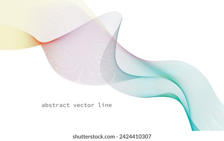 abstract colorful flowing wavy lines gradient vector background. smooth curved shaped lines. blended knit, future technology relaxing wallpapers. posters, banners, templates, covers, digital prints.