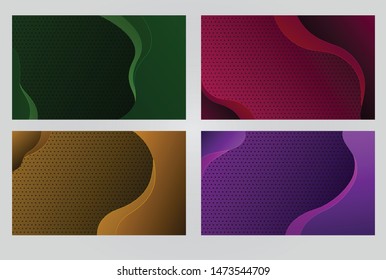 Abstract colorful fluid background blend with different shapes