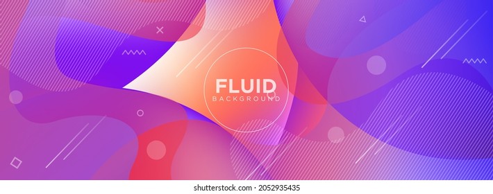 Abstract Colorful Fluid Background Design with Dynamic Gradient Style. Usable for Background, Wallpaper, Banner, Poster, Brochure, Card, Web, Presentation.