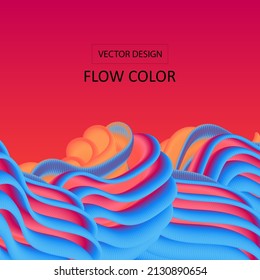Resumen del fondo del fluido colorido en forma agradable