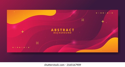 Abstract Colorful Fluid Banner Template. Modern background design. gradient color. Red Dynamic Waves. Liquid shapes composition. Fit for banners