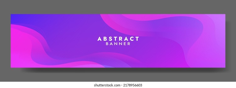 Resumen De Plantilla De Banner De Fluidos Coloridos. Diseño de fondo moderno. color de gradiente. Ondas dinámicas. Composición de formas líquidas. Ajustar para banderas