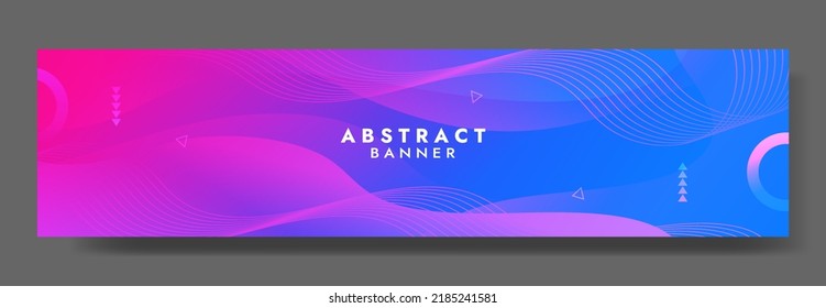 Resumen De Plantilla De Banner De Fluidos Coloridos. Diseño de fondo moderno. color de gradiente. Ondas dinámicas. Composición de formas líquidas. Ajustar para banderas