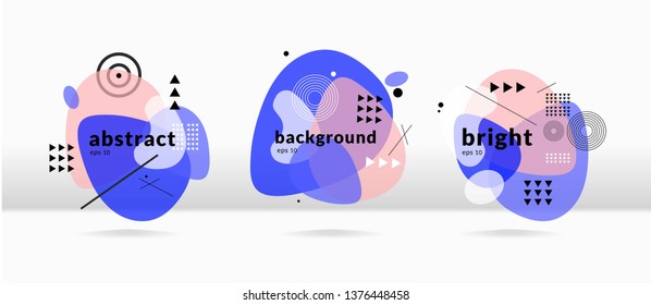 Abstract colorful fluid concept isolated backgrounds