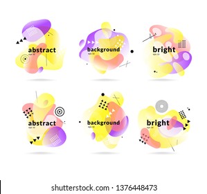 Abstract colorful fluid concept isolated backgrounds
