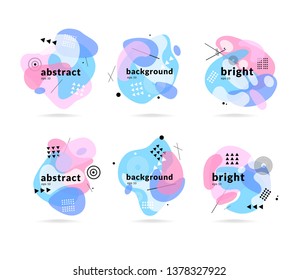 Abstract colorful fluid concept isolated backgrounds