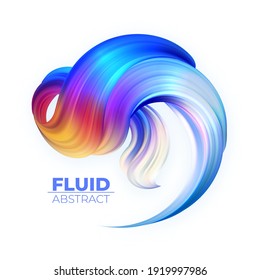 Abstract colorful fluid design. 3d Vector illustration EPS10