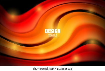 Abstract. colorful fluid flowing background. Wave shape . Vector .