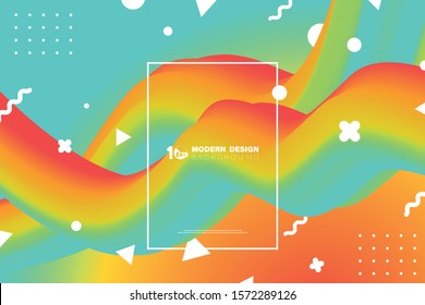 Abstract colorful fluid free shape design of decoration background. Decorate for poster, artwork, template, ad. illustration vector eps10