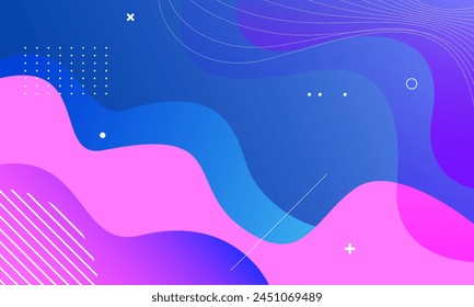 Abstract colorful fluid geometric background. Vector illustration