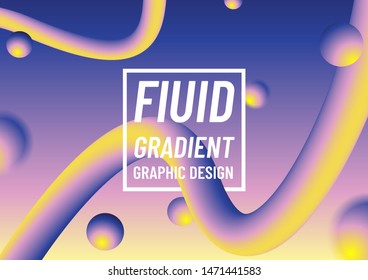 Abstract colorful fluid gradient design background.