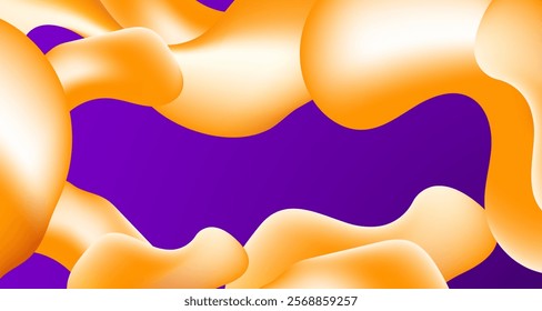 Abstract colorful fluid gradient shape geometric liquid background.