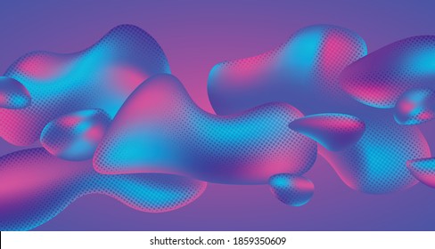 Resumen de color fluido colorido forma de gradiente de medio tono diseño de fondo líquido geométrico. Usar para anuncio, afiche, diseño de plantilla, impresión. vector de ilustración eps10