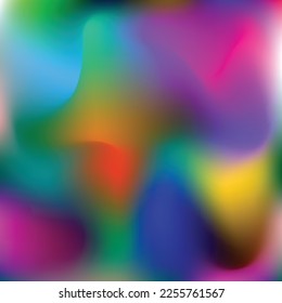 Abstract colorful fluid holographic trendy background