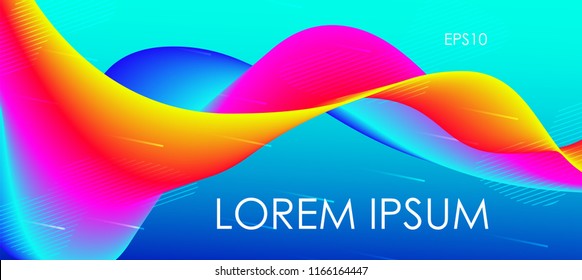 Abstract Colorful Fluid and Liquid Creative Templates. Used on Flyers Banners Web Poster Booklet Card Brochure. Gradient Geometric Design Memphis Trendy Creative Colors. Vector illustration. EPS 10.