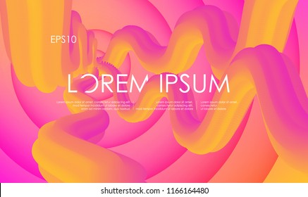 Abstract Colorful Fluid and Liquid Creative Templates. Used on Flyers Banners Web Poster Booklet Card Brochure. Gradient Geometric Design Memphis Trendy Creative Colors. Vector illustration. EPS 10.