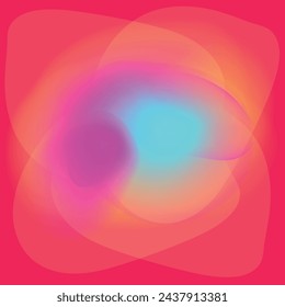 Abstract colorful Fluid modern Geometrical template with blend shapes. Vector Background