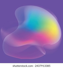 Abstract colorful Fluid modern Geometrical template with blend shapes. Vector Background