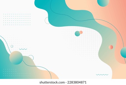 Resumen del patrón de fluido colorido decorativo con obras de arte estilo medio tono. Superposición con colores degradados de fondo geométrico. ilustración