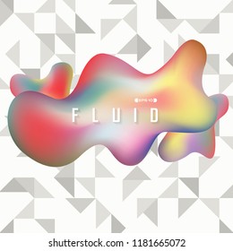 Abstract of colorful fluid shape background on triangle geometric background, illustration vector eps10