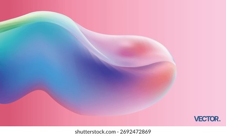 Una forma fluida colorida Abstractas en un hermoso fondo degradado con texturas