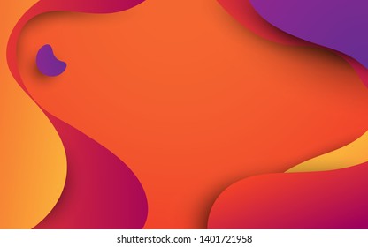 Abstract colorful fluid shapes background. Summer theme. can be used for wallpaper, template, poster, backdrop, book cover, brochure, leaflet, flyer