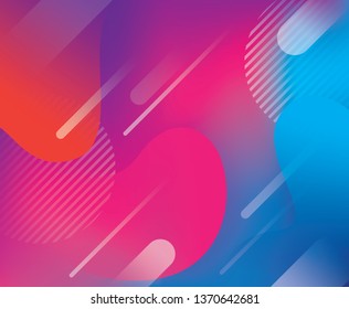Abstract colorful fluid shapes composition