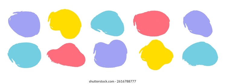 Abstract colorful fluid shapes design, abstract forms, Color Fluid, Liquid shape Elements on White Background vector illustration Hand drawn for banners, cards, social media, etc. vector illustration