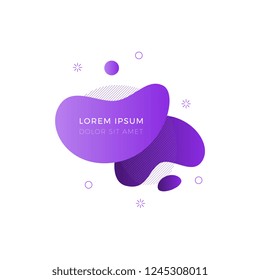 abstract colorful fluid shapes.  gradient geometric frames. flat vector illustration easy to edit and customize. modern design elements for business cards, invitations, flyers, brochures