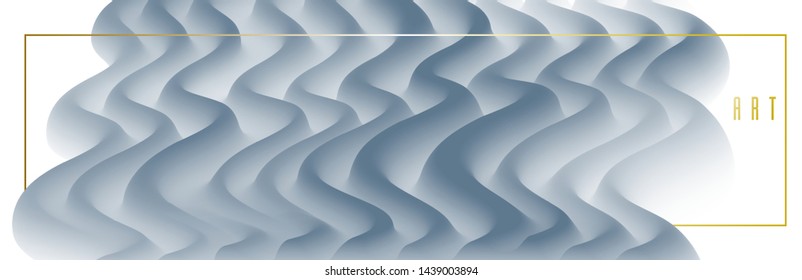 Abstract colorful fluid vector background, dimensional gradient shape element for design, flowing 3D wave, color dynamic motion layout.