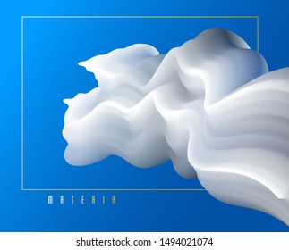 Abstract colorful fluid vector background, dimensional gradient shape element for design, flowing 3D wave, color dynamic motion layout.