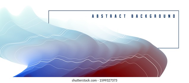 Abstract colorful fluid vector background, dimensional gradient shape element for design, flowing 3D wave, color dynamic motion layout.