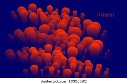 Abstract colorful fluid vector background, dimensional gradient shape element for design, flowing 3D wave, color dynamic motion layout.