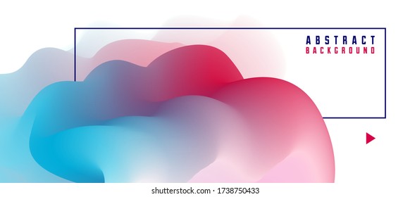 Abstract colorful fluid vector background, dimensional gradient shape element for design, flowing 3D wave, color dynamic motion layout.