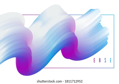 Abstract colorful fluid vector background, dimensional gradient shape element for design, flowing 3D wave, color dynamic motion layout.