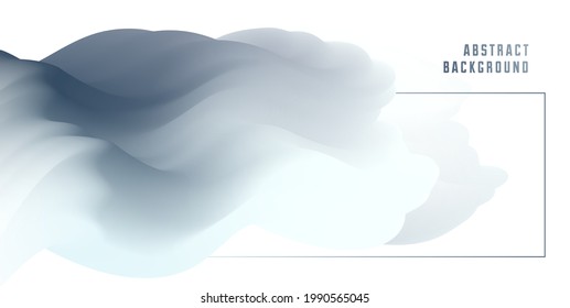 Abstract colorful fluid vector background, dimensional gradient shape element for design, flowing 3D wave, color dynamic motion layout.