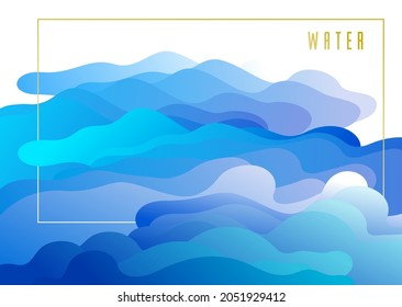 Abstract colorful fluid vector background, dimensional gradient shape element for design, flowing 3D wave, color dynamic motion layout.